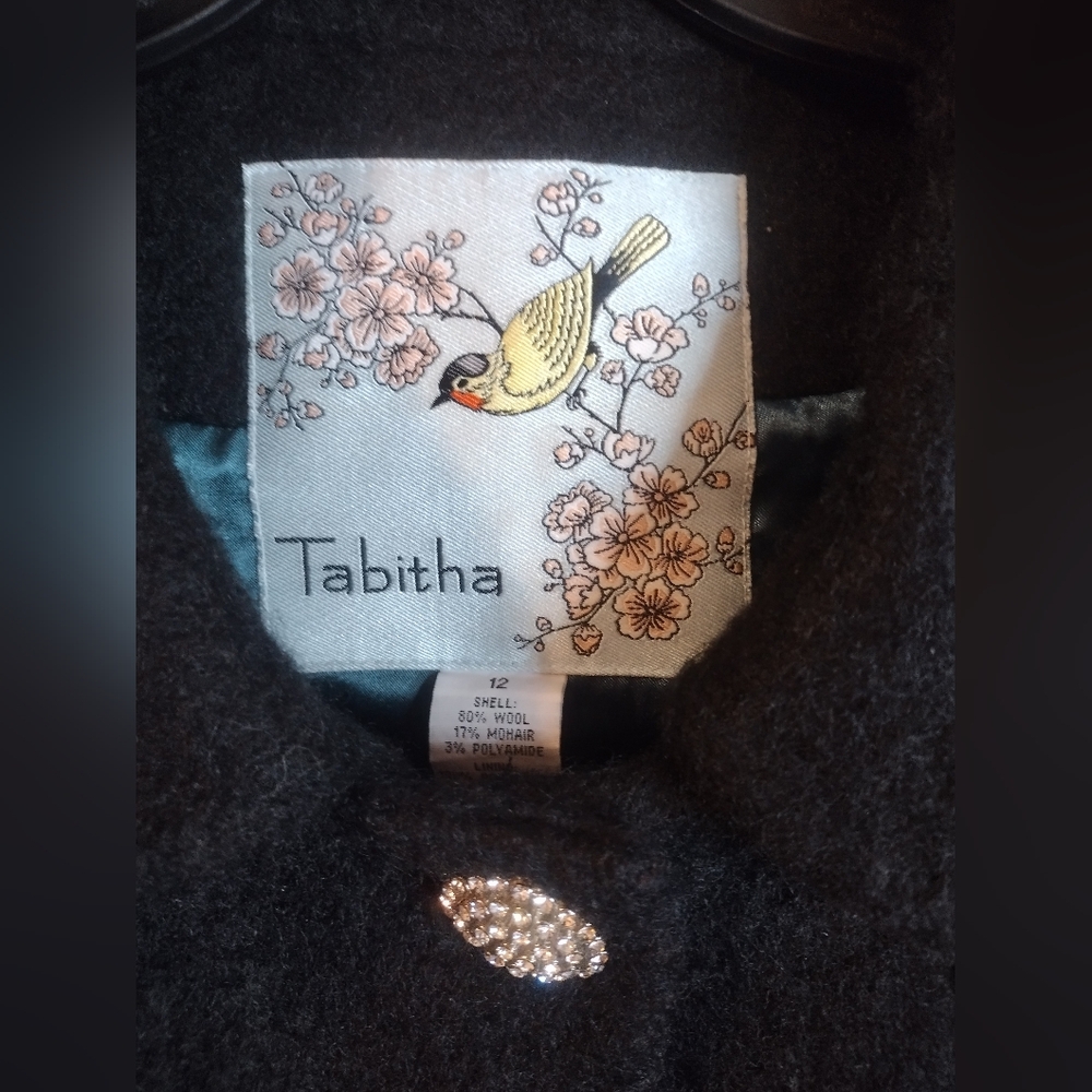 Tabitha Black Jacket With Rhinestone Button - image 2